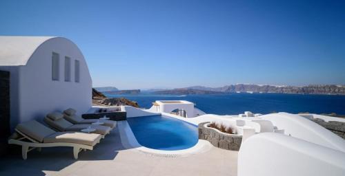 Akrotiri Villa | Exquisite Santorini Villa Villa Luna 3 Bedrooms Breathtaking Sea Views And Private Pool Akrotiri
