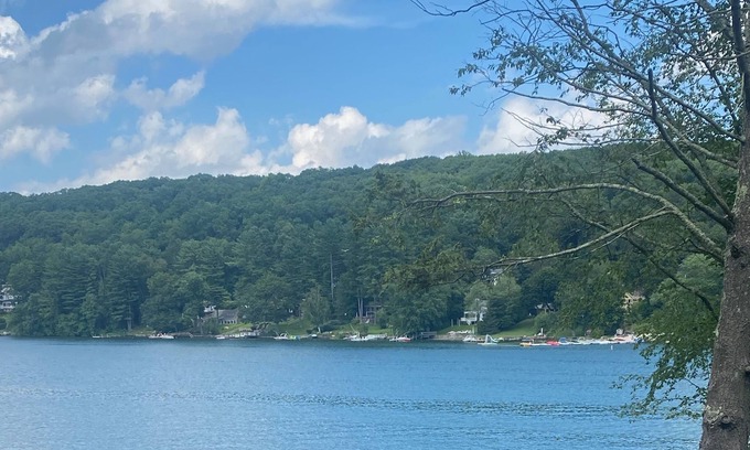 New Milford House | Family Lake House Getaway Dock and Boat Slip Fishing