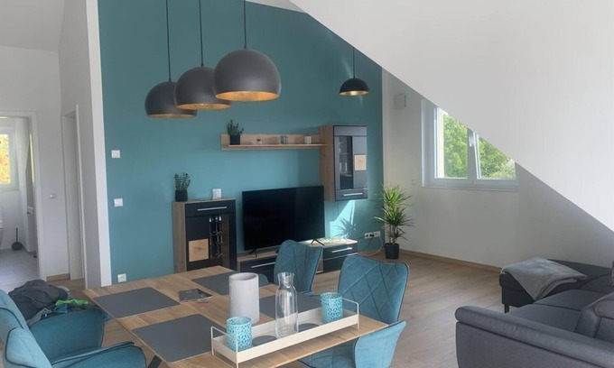 Insheim Apartment | Ferienwohnung Weinbergsblick - Appartement/fewo, Dusche, WC, 1 Schlafraum