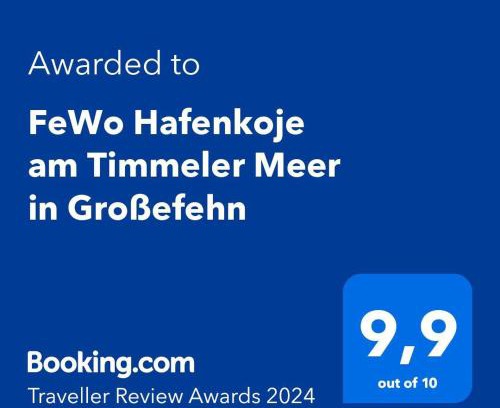 Timmel Apartment | FeWo Hafenkoje am Timmeler Meer in Großefehn