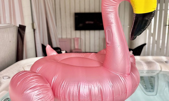 Tybee Island Cottage | FlaminGO Tybee ~ FREE Golf Cart, Hot Tub with Cabana Area + Coastal Marsh Views