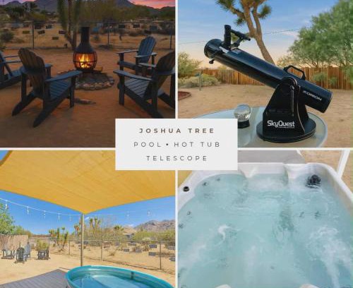Joshua Tree House | Float Pool, Telescope, Hot Tub, Sauna, BBQ, Mountain Views