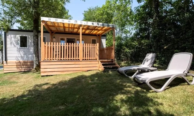 Verruyes House | Flower Camping Côté Lac * - Mobile home Premium 3 bedrooms 34m2 Covered terrace 15m2 + LV + TV 6 persons