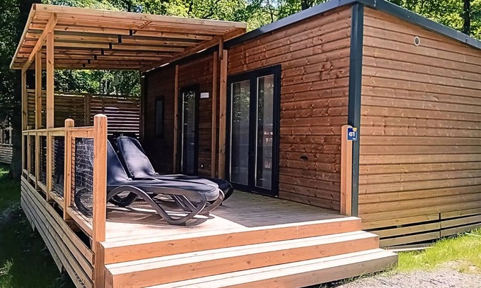 Le Ru House | Flower Camping Port de la Chaîne * - Homeflower Premium 29m2 (2 bedrooms) Terrace + TV + SEA VIEW 4 people