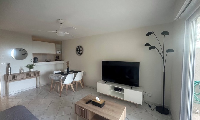Canet-Plage Apartment | Front de Mer Magnificent 2-bedroom garden apartment in pedestrian zone.