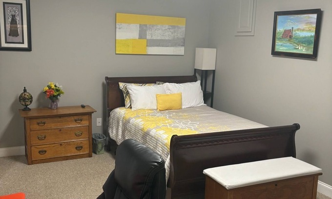 Braselton Apartment | Full bed, closet, mounted tv. Entire apartment included at this fabulous rate.
