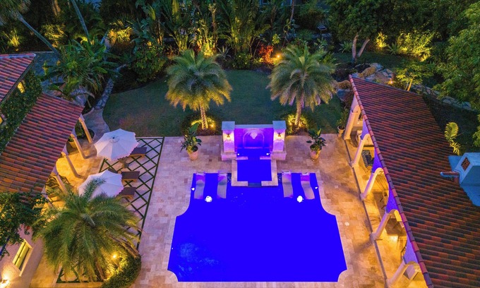 Indian Beach Sapphire Shores House | Full Mediterranean Botanical Garden Estate: 2 Adjacent listings, 9bd 5.5bth EV
