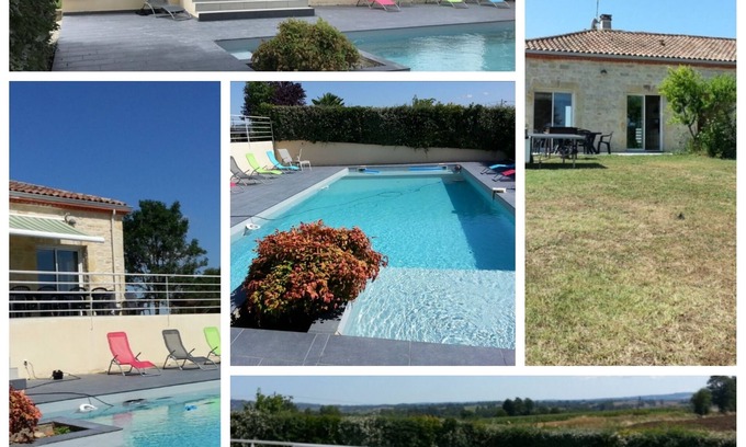 Lapenche House | Gîte/Grande maison quietly sleeps 14 with private pool