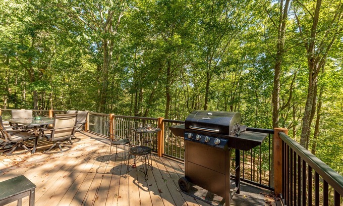Paradise Point Cabin | Good Vibrations: Lake Access, Log Chalet, Hot Tub, Fire Pit, Grill!