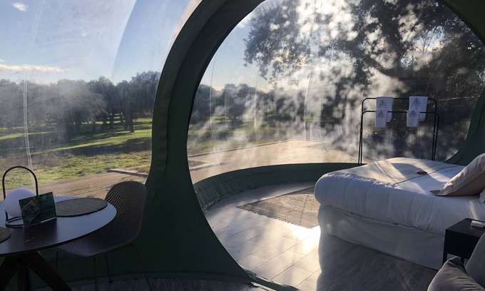 Velada Cabin | Habitación Burbuja Doble con Vistas al Campo y Piscina