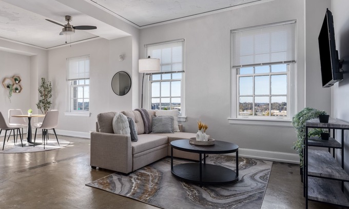 Civil Rights Historic District Apartment | Highrise DT Views l Gym+Theatre+Parking!