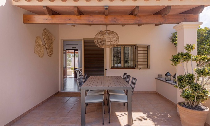 Formentera House | Holiday Home 'Ca N'Alicia Des Bosch' with Mountain Views, Private Terrace and Wi-Fi