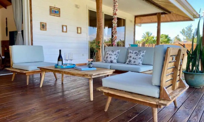 Moorea-Maiao House | Holiday house Nuupure - Pickelball + Private white sand beach access+kayak