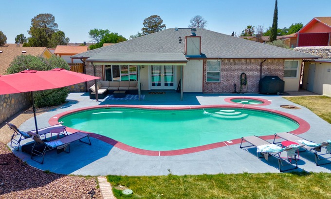 El Paso House | Home with Heated Pool, Hot Tub and Amazing MT View