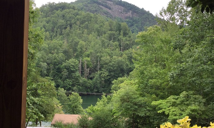 Tuckasegee House | Home with huge front porch and lake views