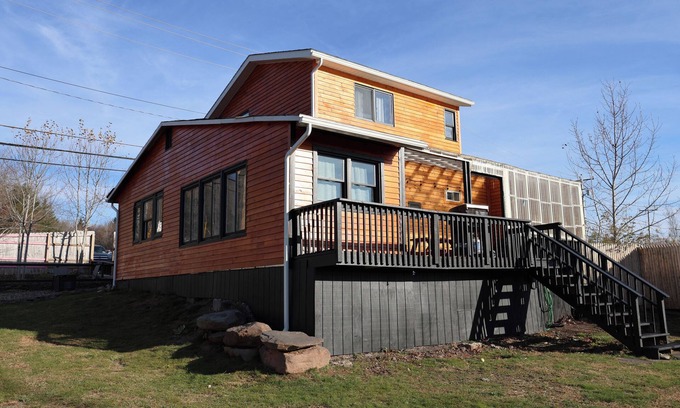 Tannersville Cabin | Hot tub Completely private Fenced yard with Pool and Hot tub near Hunter MT