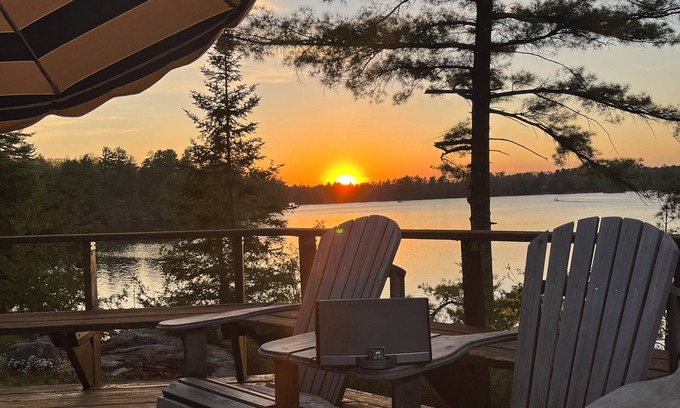 Georgian Bay Cottage | Iconic Double A Frame Island Cottage in the Muskokas