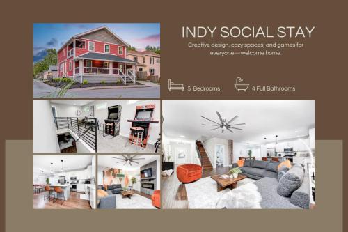 Fountain Square House | Indy Social Stay - Sleeps16 - Fountain Square - Group Getaway