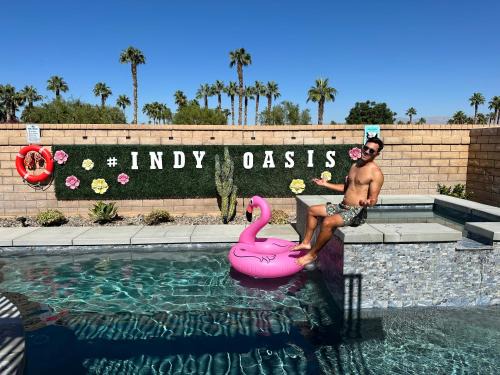 Indio House | IndyOasis: pool*spa*games*BBQ*4BR2BA. Wlk2Festivls