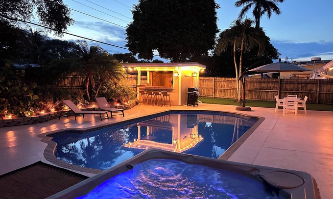 Eastview Manor House | Jupiter Heated Pool/Spa Luxury Home with Private Oasis