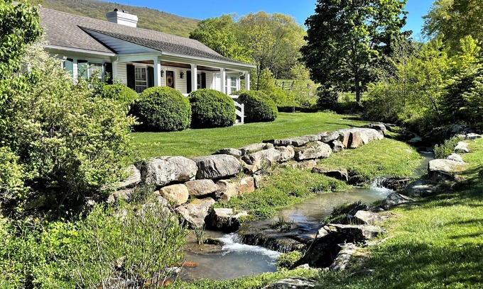 Warm Springs House | Katydid Cottage, Tucked in the heart of Warm Springs with Pastoral Views and a Year Round Stream Flo