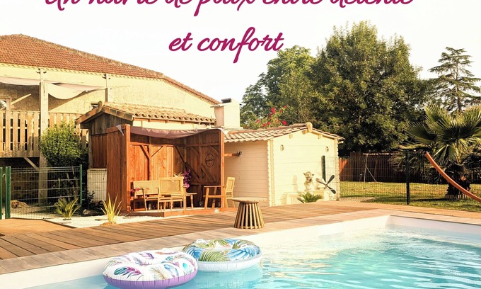 Hure House | L'échappée Huroise, private pool and spa