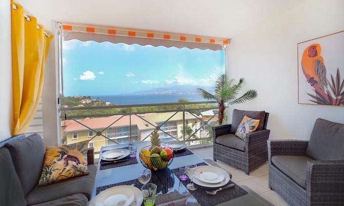 Trois-Ilets Apartment | L'Oiseau de Paradis - Vue Mer Panoramique