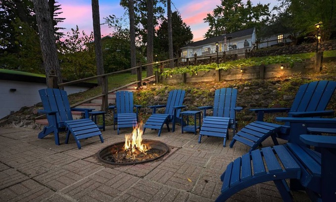 Lake Wissota Cottage | Lake Front Cottage with Amazing Firepit, Private Dock, Sleeps 6-8