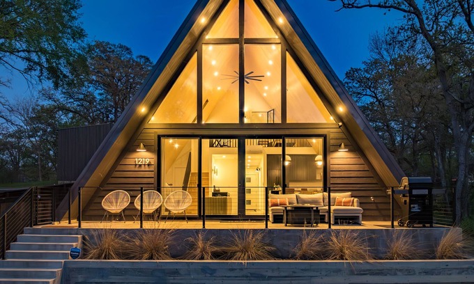 Tool House | LAKE GETAWAY FRAME: A-Frame Cabin with Lake Views & Hammock Deck STAR GAZER!