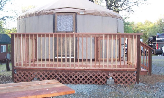 Oregon House Resort | Lake of the Springs Camping Resort Yurt 6