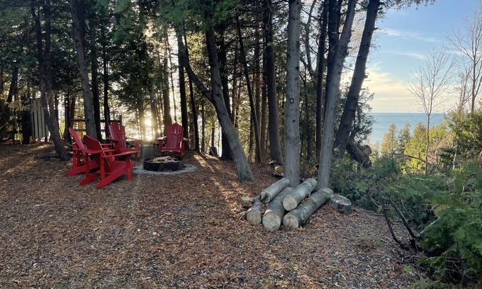 Port Albert Cottage | Lake-view Cottage on the bluffs above Lake Huron. Private Stairs down to beach.