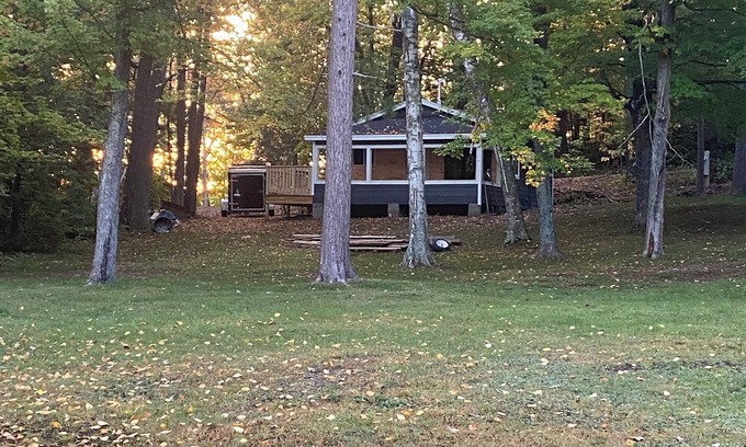 Hayward Cabin | Lakefront 2Bed 1Bath with enclosed screen porch. Westerly view GORGEOUS Sunsets!