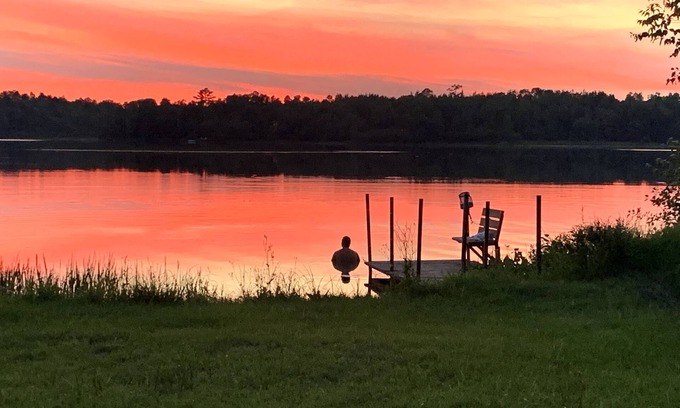 Eveleth Cabin | Lakefront getaway with sauna! Bring your RV —Campsite only! Private- Quiet Lake!
