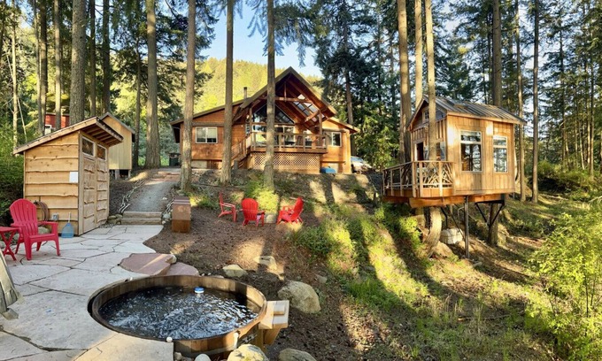 Lummi Island Cabin | Lakeside Cabin in the Trees with Views and Hot Tub