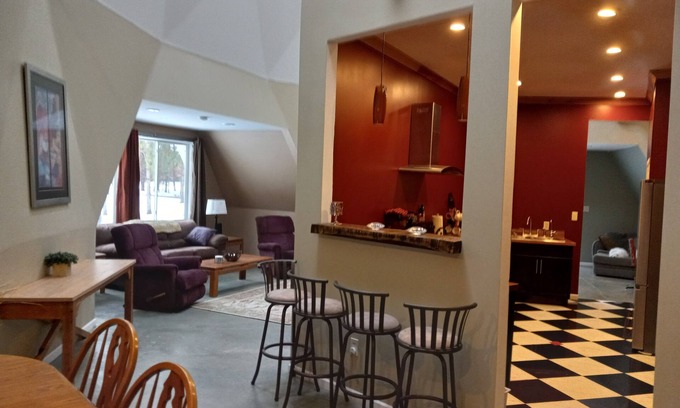 Necedah House | Large geodesic dome with loft; near lakes and minutes from Wisconsin Dells!