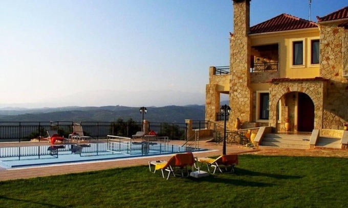 Polemarchi Villa | Large stone built Villa with Wonderful Panoramic Views