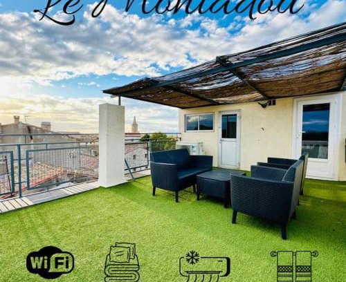 Cuxac-dʼAude House | Le Montadou avec Roof Top - local vélosmotos - netflix - climatisation