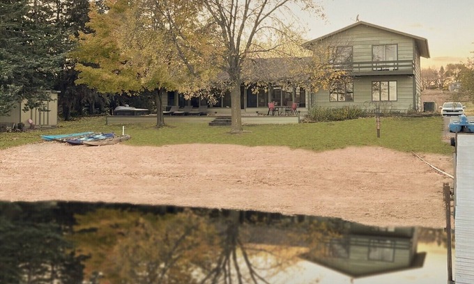 Webster House | Limited summer dates Lakefront sandy beach, sunroom, sauna, game room, kayaks!