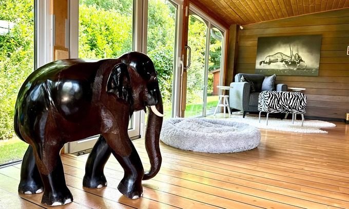 Hollern-Twielenfleth House | Lodge of Africa - Sauna, whirlpool & fenced garden