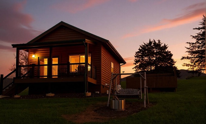 Stanley Cabin | Log Cabin #2 LURAY Cozy Couples Hot Tub Stone Fireplace Mtn View Shenandoah Park