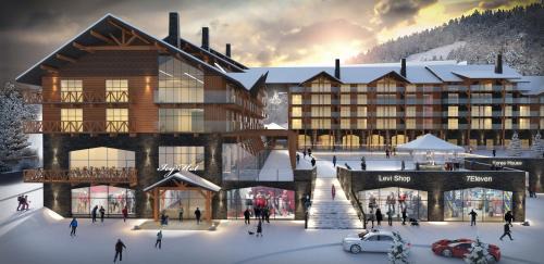 Sirkka Apartment | Lux Lapland Cranberry Levi center apartment 61m2 ski-in ski-out 2 bedr & 2 bathr