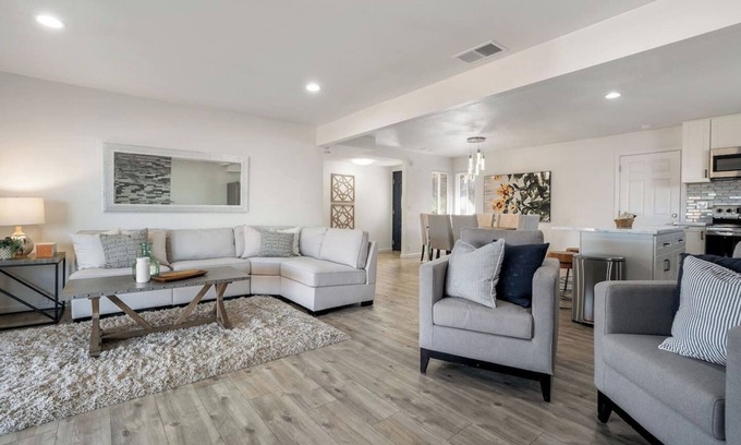 Concord House | LuxoStays | ! Modern 4BR w/Backyard & Nr HWY