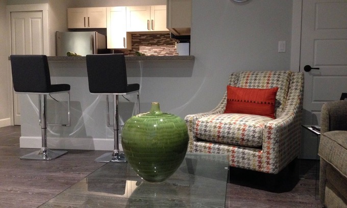 Port Moody Apartment | Luxury 1-Bed Suite at Nature's Door, by Port Moody beach, trail and centre.