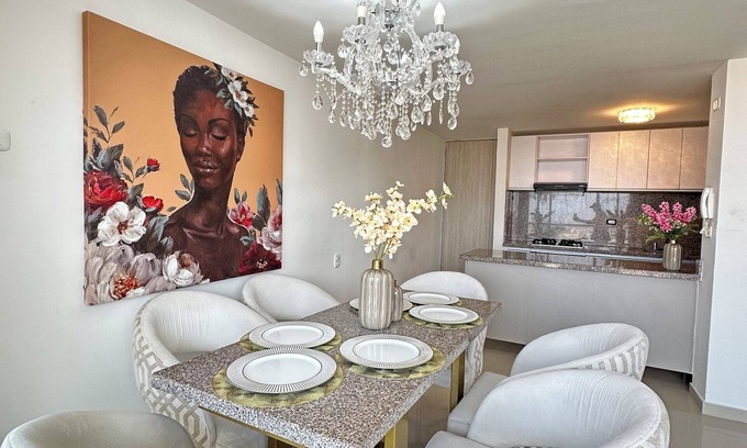 Boston Apartment | Luxury Barranquilla norte, 3 private parking, 4 air conditioned, river view