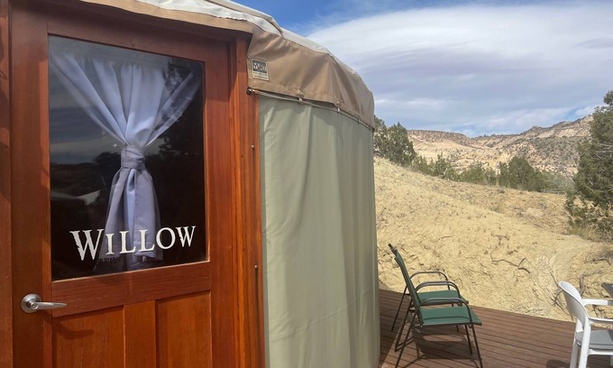 Escalante Resort | Luxury Glamping Yurt Resort Between National Parks with desert mountain views, close to hiking trails, slot canyons, off-roading and more!
