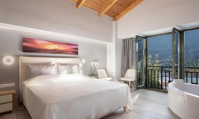 Kournas Villa | Luxury love nest with hot tub & heated pool
