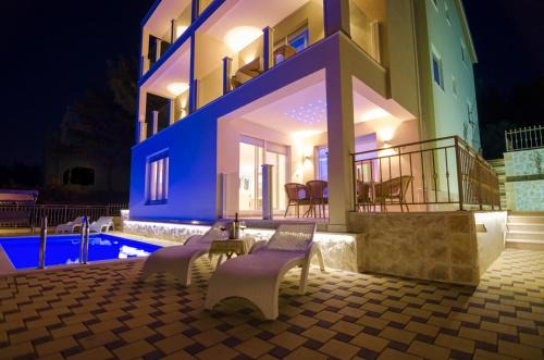 Municipality of Trogir Villa | Luxury Villa Star Lights Trogir - heated pool, hot tub, gym, billiard