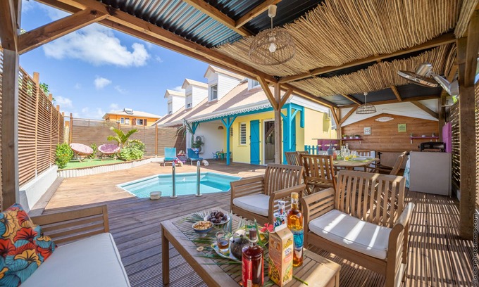 Le Vauclin Villa | Magnificent family villa with swimming pool! Separate office, ideal for telecommuting.