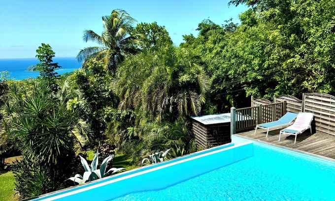 Cafeiere Villa | Magnificent sea view villa with swimming pool, close to beaches!