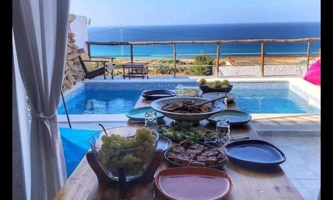 Aousja Villa | Maison de Vacance Avec vue Époustouflante sur Forêt, Montagne et mer Dar Noussa